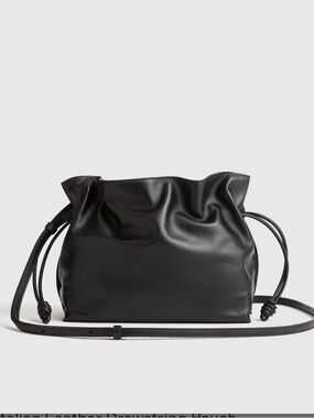 Quince Italian Leather Drawstring Pouch Crossbody